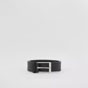 Burberry Embossed Check Leather Belt in Black 80515181 - thumb-2
