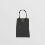 Burberry Grainy Leather Micro Frances Tote in Black 80523051