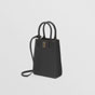 Burberry Grainy Leather Micro Frances Tote in Black 80523051 - thumb-2