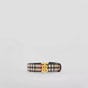 Burberry Reversible Vintage Check and Leather TB Belt 80524821 - thumb-2
