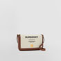 Burberry Horseferry Print Canvas and Leather Mini Note Bag 80552201 - thumb-3