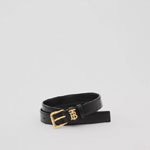 Burberry Leather TB Belt in Black 80556011