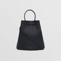 Burberry Grainy Leather Small TB Bucket Bag in Black 80556911 - thumb-4
