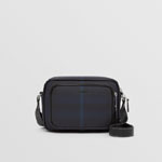 Burberry Exaggerated Check Paddy Bag in Navy Blue 80594591