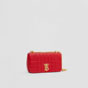 Burberry Quilted Leather Mini Lola Bag in Bright Red 80600671 - thumb-3