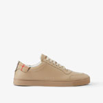Burberry Leather and Check Cotton Sneakers 80655321