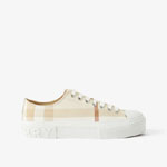 Burberry Check Cotton Sneakers in Soft Fawn 80656471