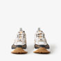 Burberry Embossed Logo Leather and Mesh Sneakers 80692211 - thumb-2