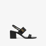 Burberry Monogram Motif Leather Sandals in Black 80694521