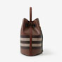 Burberry Small TB Bucket Bag in Dark birch brown 80696551 - thumb-2