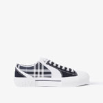 Burberry Check Cotton and Leather Sneakers 80708321