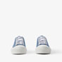 Burberry Logo Print Denim Sneakers in Blue 80708471 - thumb-2