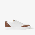 Burberry Leather and Check Cotton Sneakers 80723441