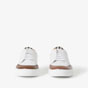 Burberry Leather and Check Cotton Sneakers 80723441 - thumb-2