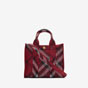 Burberry Mini Check Knitted Tote in Scarlet 80930721 - thumb-3