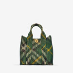 Burberry Mini Check Knitted Tote in Ivy 80957851