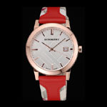 Burberry The City Classic Silver Dial Red Bracelet BB5798