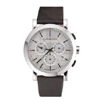 Burberry The City Classic Chronograph Silver Dial Smoked Trench Bracelet BB5804