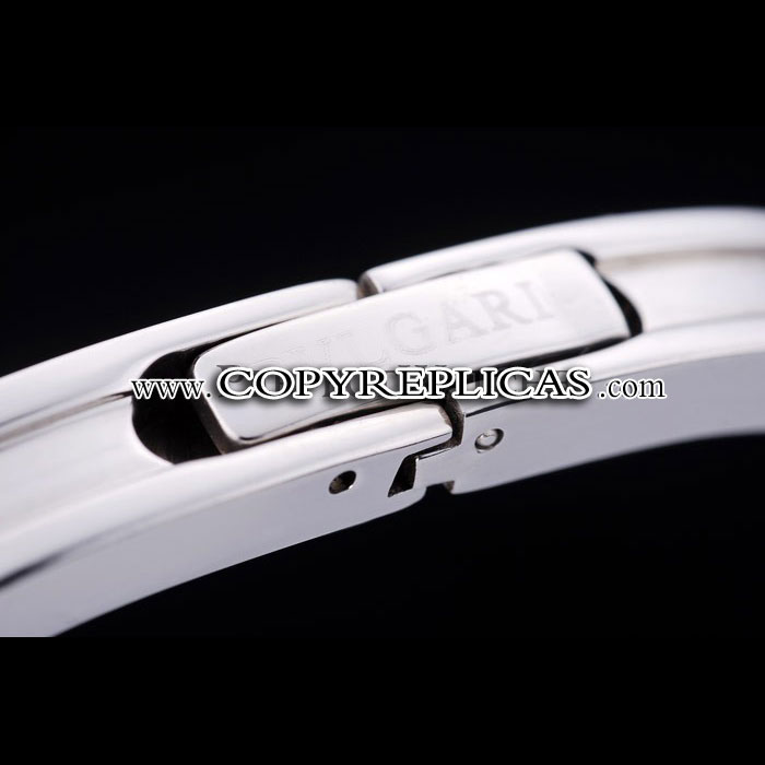 Bvlgari B-ZERO1 30mm White Dial With Model Steel Case With Diamonds Steel Bracelet BV5822 - Photo-3