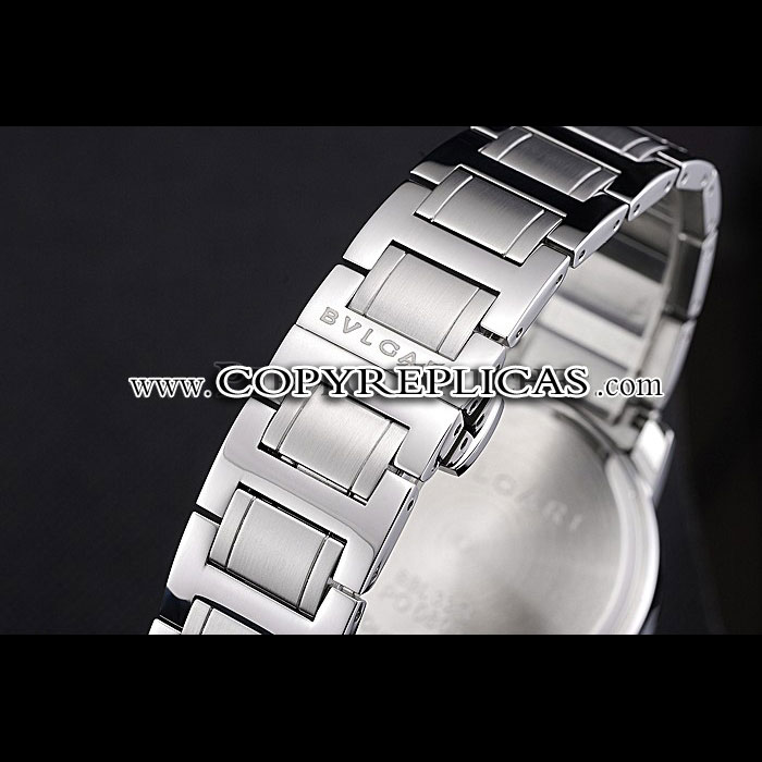 Bvlgari Solotempo White Dial With Diamonds Stainless Steel Case And Bracelet BV5842 - Photo-3
