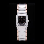 Bvlgari Assioma D20mm Black Dial Stainless Steel Case With Diamonds Two Tone Bracelet BV5814
