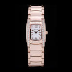 Bvlgari Assioma D20mm White Dial Rose Gold Case With Diamonds Rose Gold Bracelet BV5834