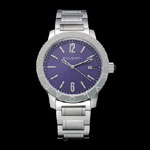 Bvlgari Solotempo Purple Dial Stainless Steel Case And Bracelet BV5841