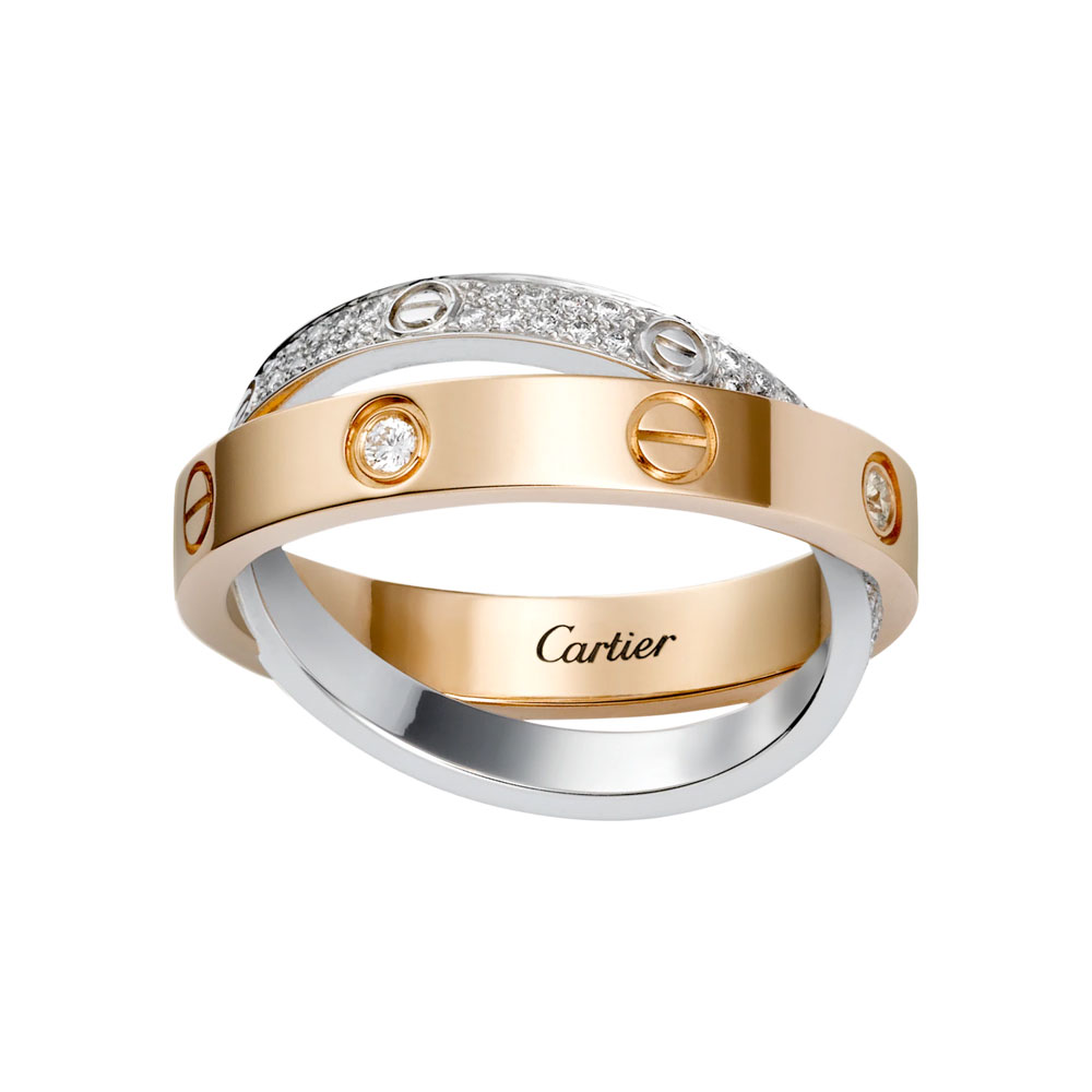 Cartier Love ring diamond paved B4094600
