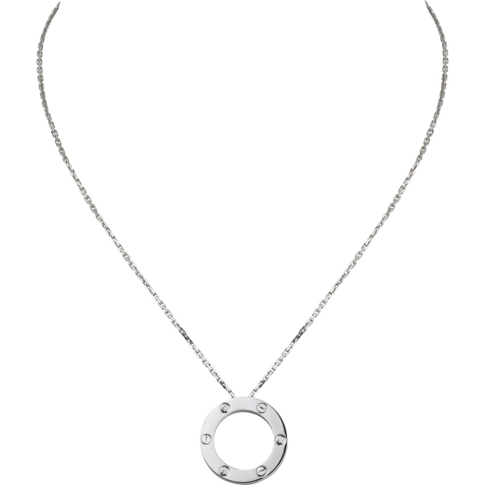 Cartier Love necklace 3 diamonds B7014600