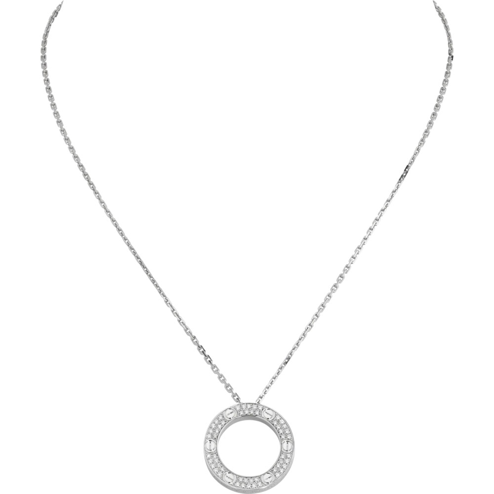 Cartier Love necklace diamond paved B7058000