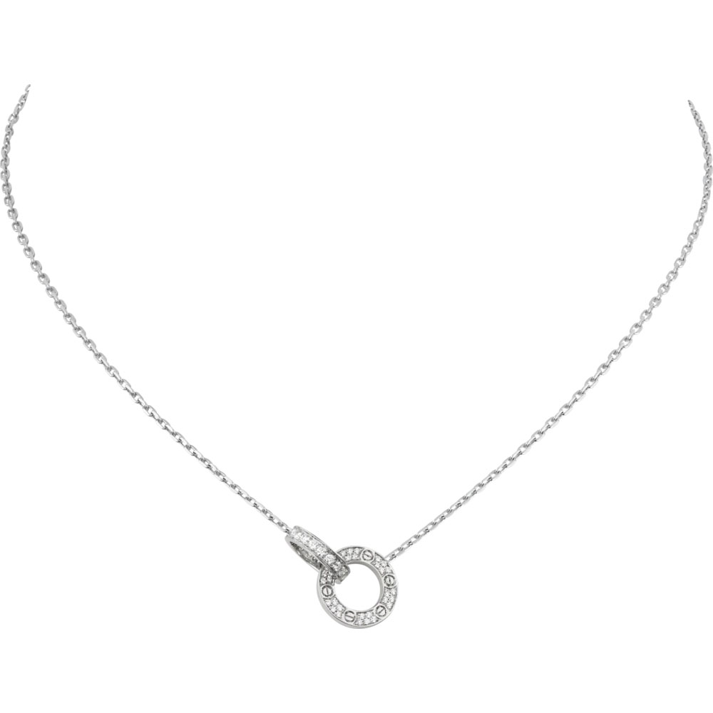 Cartier Love necklace diamond paved B7216300