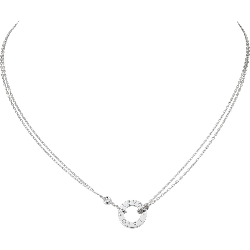 Cartier Love necklace 2 diamonds B7219400