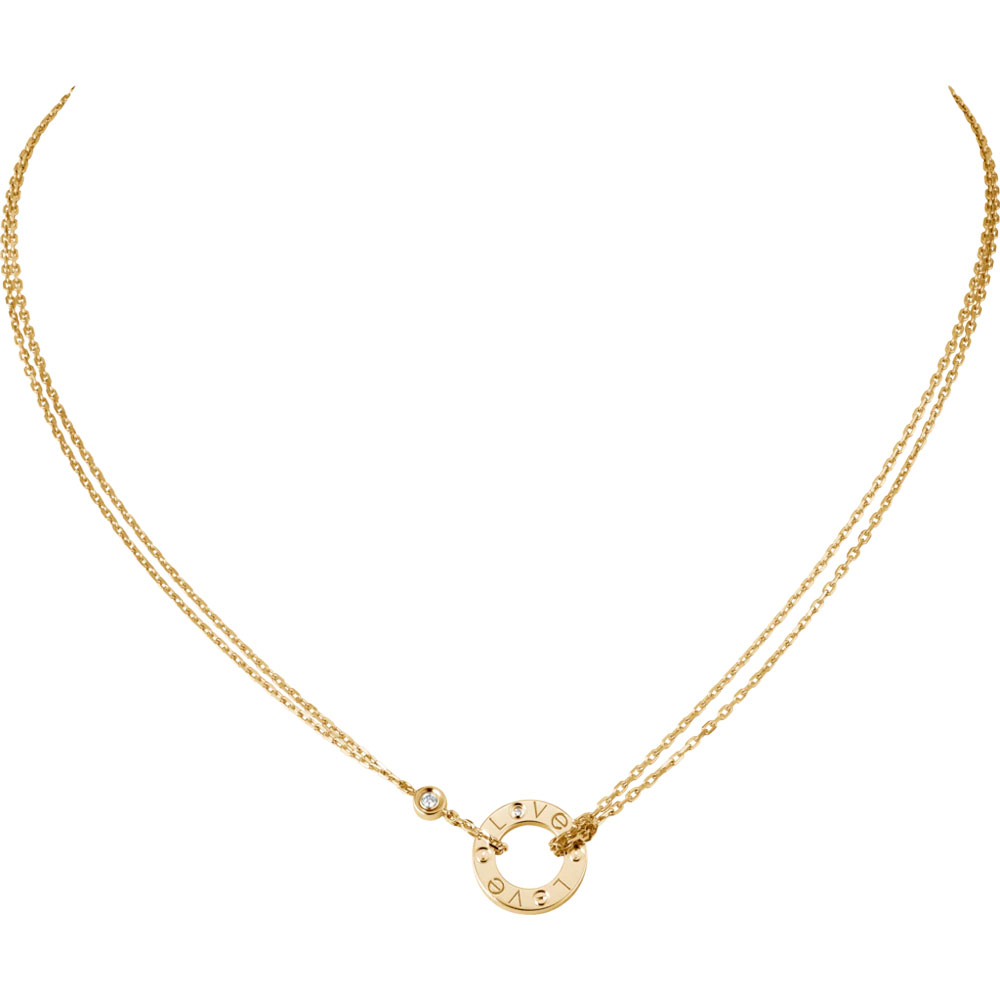 Cartier Love necklace 2 diamonds B7219500