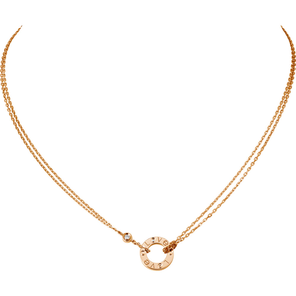 Cartier Love necklace 2 diamonds B7224509