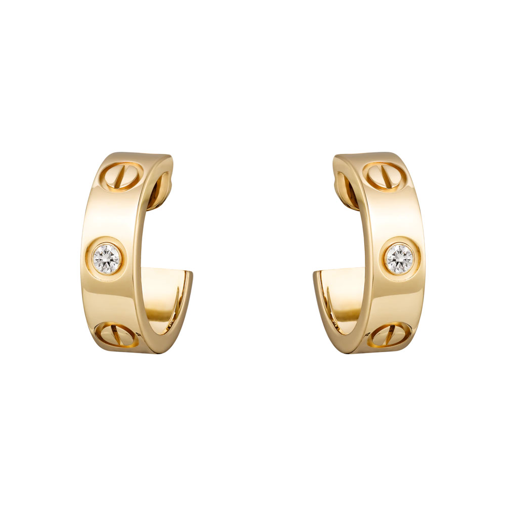 Cartier Love earrings 2 diamonds B8022900