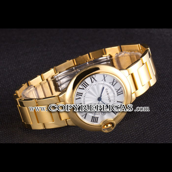 Cartier Ballon Bleu 42mm White Dial Gold Case And Bracelet CTR5865 - Photo-2