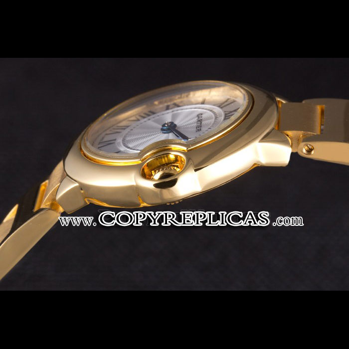 Cartier Ballon Bleu 42mm White Dial Gold Case And Bracelet CTR5865 - Photo-3