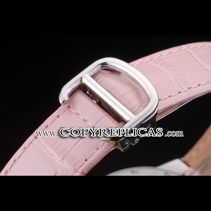Cartier Ballon Bleu 38mm White Dial Stainless Steel Case Pink Leather Bracelet CTR5880 - Photo-3