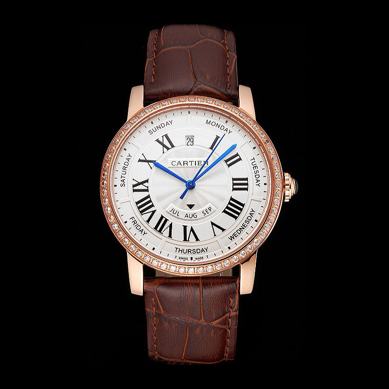 Swiss Cartier Ballon Bleu GMT Silver Dial Stainless Steel Case Two Tone Rose Gold Steel CTR5895