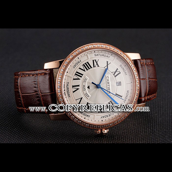 Swiss Cartier Ballon Bleu GMT Silver Dial Stainless Steel Case Two Tone Rose Gold Steel CTR5895 - Photo-2