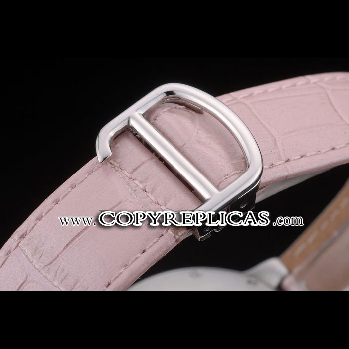 Cartier Ballon Bleu 42mm White Dial Stainless Steel Case Pink Leather Bracelet CTR5900 - Photo-3