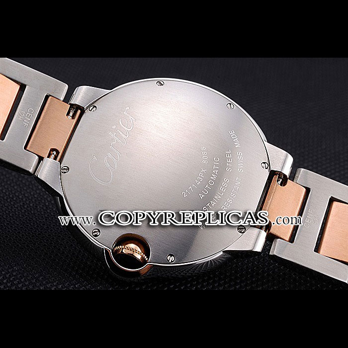 Swiss Cartier Ballon Bleu Diamond Case Brown Dial Two Tone Bracelet CTR5915 - Photo-4