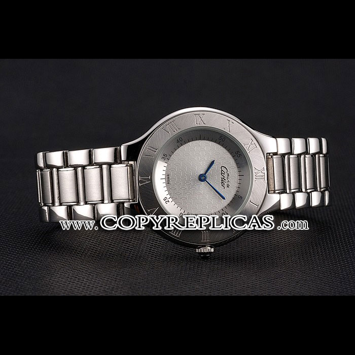 Cartier Must White Dial Stainless Steel Case And Bracelet CTR5947 - Photo-2