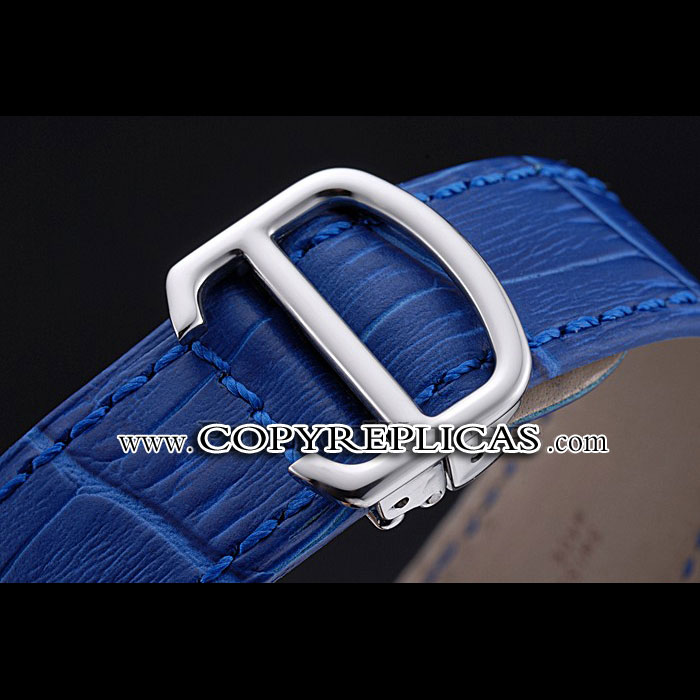 Swiss Cartier Ronde Solo Stainless Steel Diamond Case Blue Dial Roman Numerals CTR5960 - Photo-2