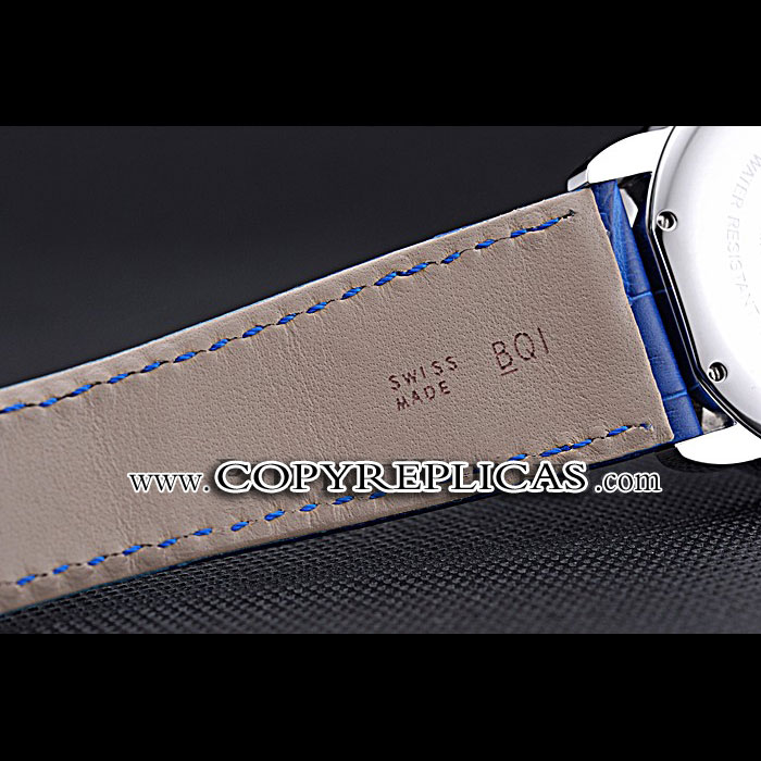 Swiss Cartier Ronde Solo Stainless Steel Diamond Case Blue Dial Roman Numerals CTR5960 - Photo-3