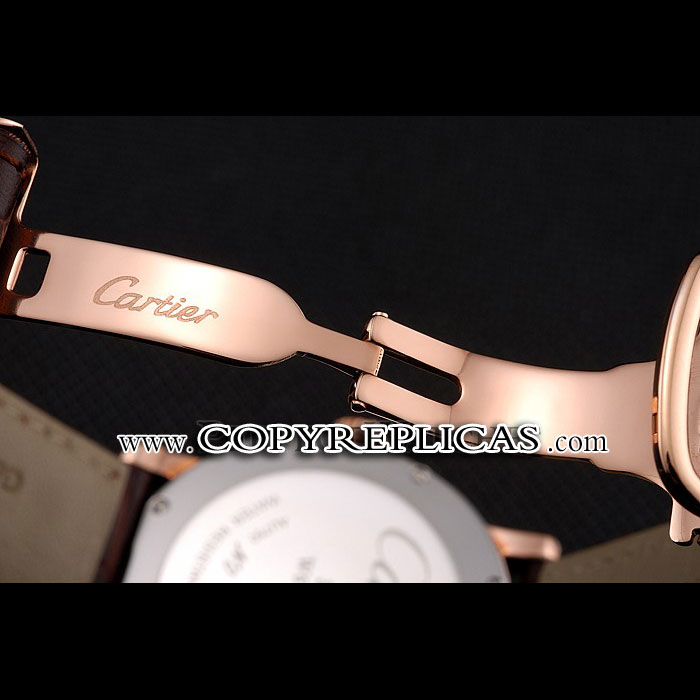 Cartier Ronde Solo Brown Dial Rose Gold Case Brown Leather Strap CTR5985 - Photo-4