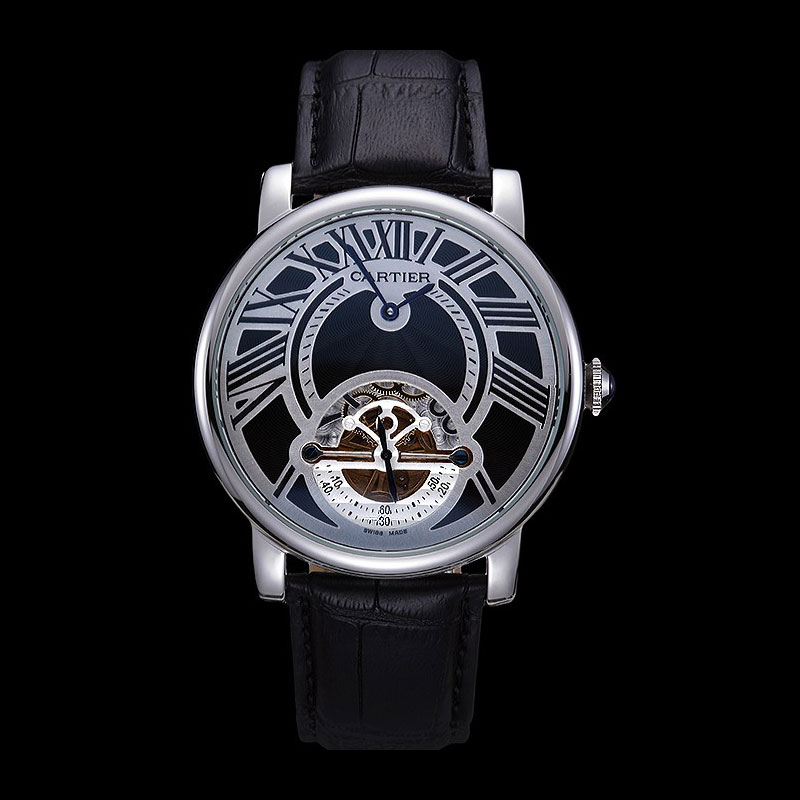 Cartier Rotonde Flying Tourbillon Black Dial CTR6006