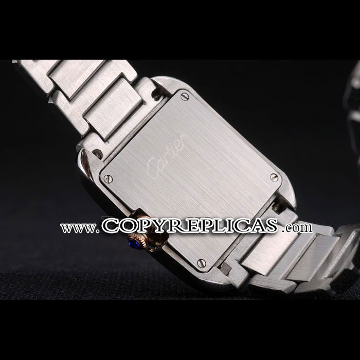 Cartier Tank Anglaise 36mm White Dial Stainless Steel Case Two Tone Bracelet CTR6094 - Photo-3