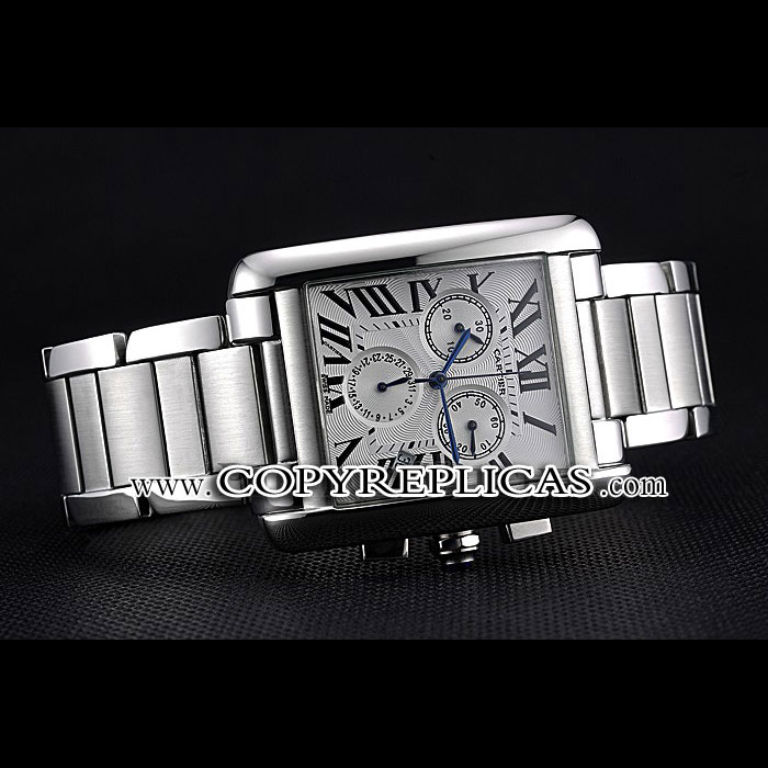 Cartier Tank MC White Dial Stainless Steel Case And Bracelet CTR6121 - Photo-2