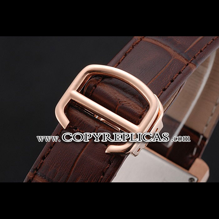 Cartier Tank MC Gold Case Brown Dial Brown Leather Strap CTR6124 - Photo-3